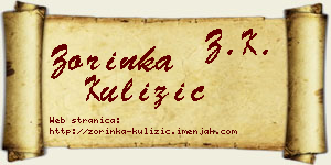 Zorinka Kulizić vizit kartica